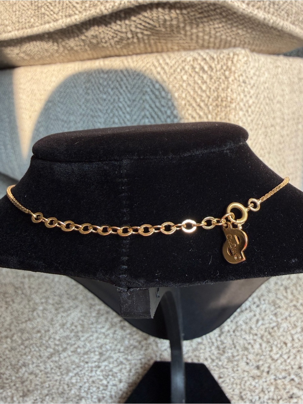 Vintage Christian Dior Triple Gold-Plated CD Logo Necklace - Picture 4 of 4